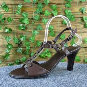 Franco Sarto Women  Gladiator Brown Leather Sz‎ 8 Medium Gently Used 2025
